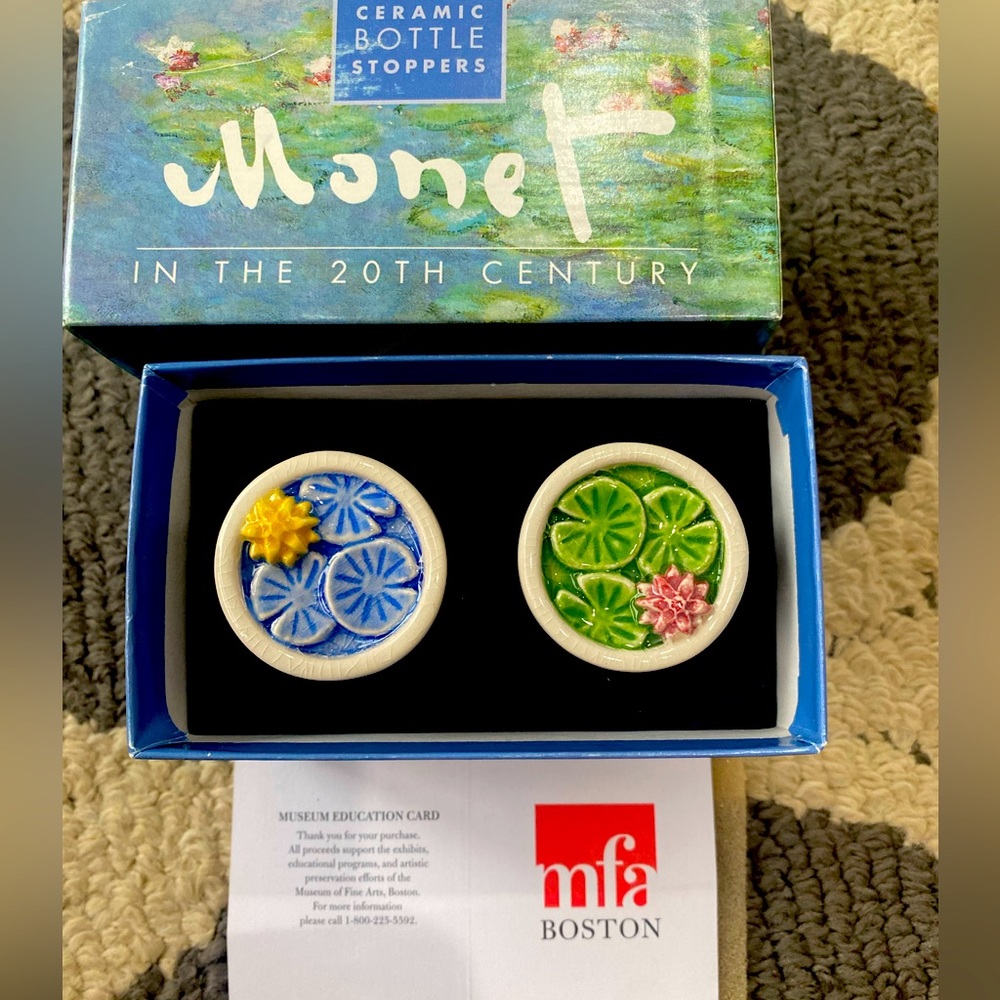 Monet water lily bottle stoppers